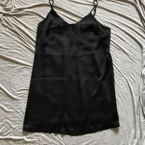 Short sexy black slip dress